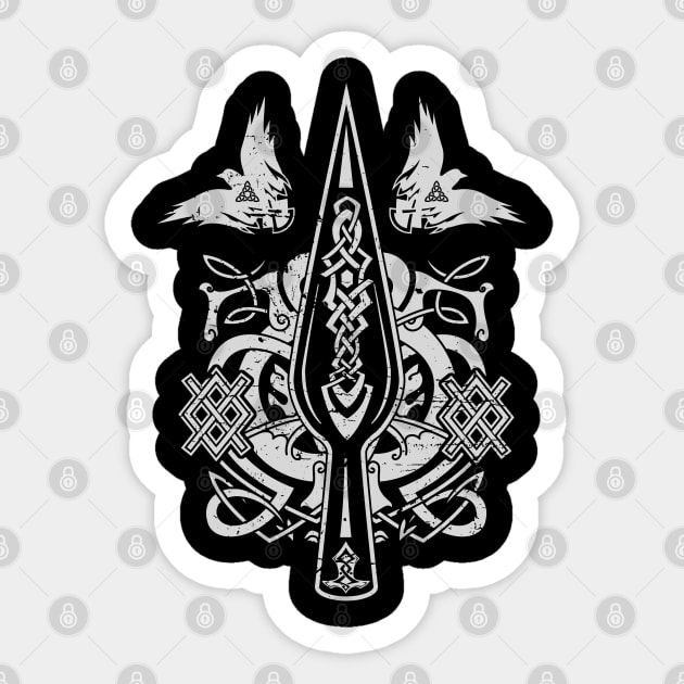 Gungnir - Spear of Odin Sticker by Nartissima